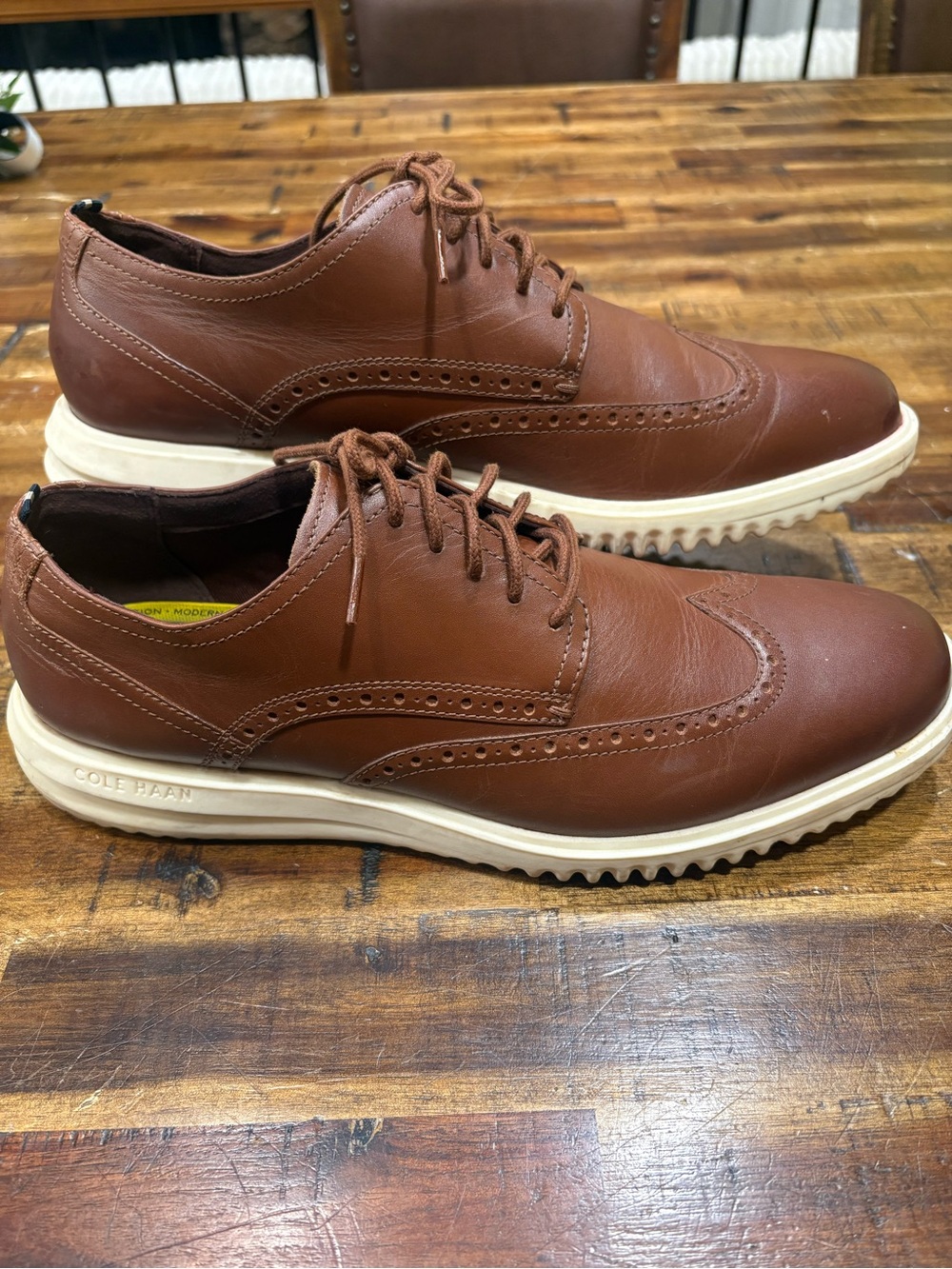 Cole Haan Grand Men’s Brown Leather Wingtip Oxford